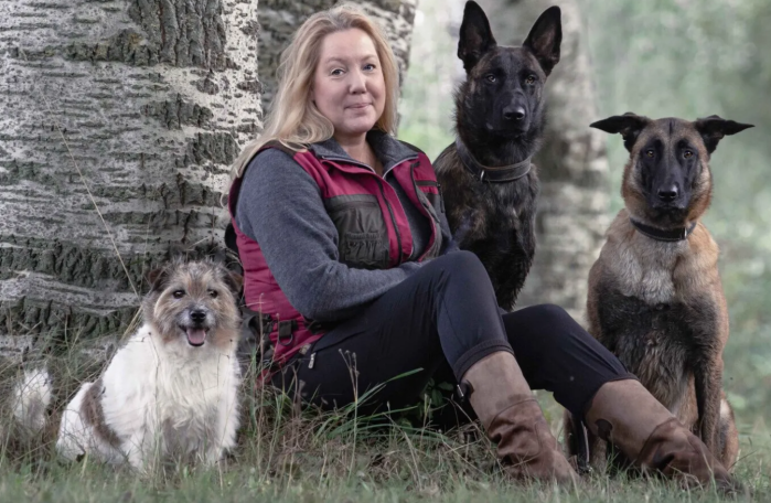 Angelique met haar honden